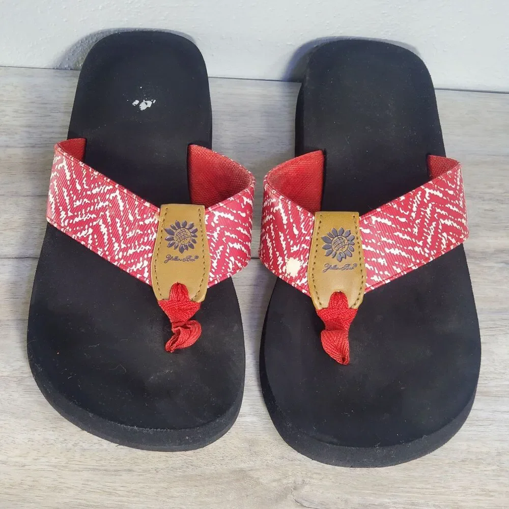 Women's Yellow Box Mellow Mat  8.5 Sandal Flip Flop Summer Beach Shoes - Picture 3 of 12